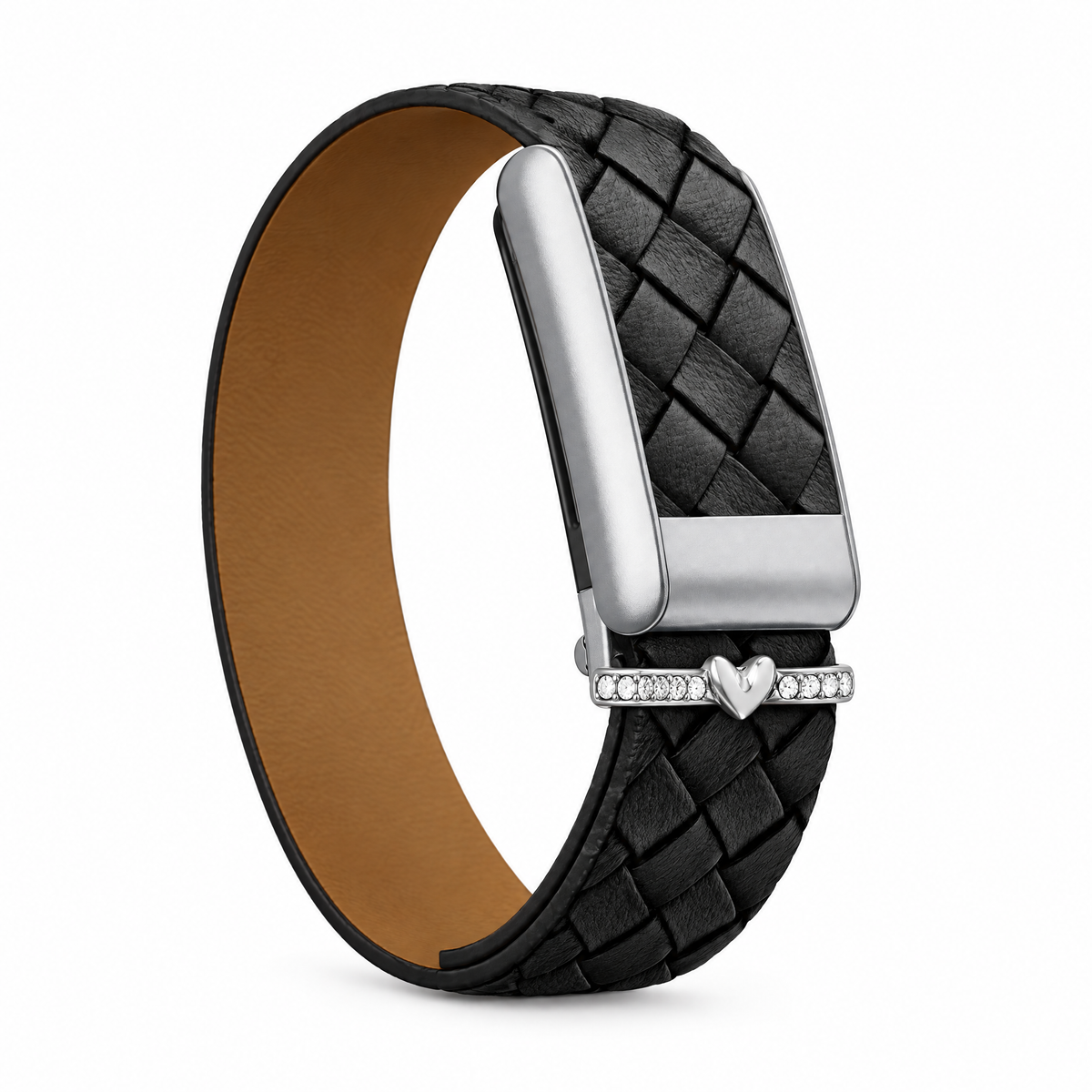 Leather Night band with a Heart charm