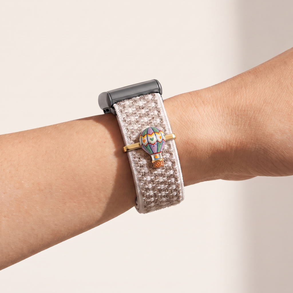 Charm Bar · Hot Air Balloon worn on a knit band